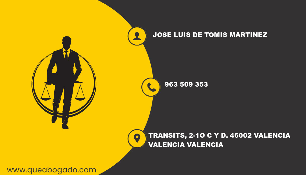 abogado Jose Luis De Tomis Martinez (Valencia)