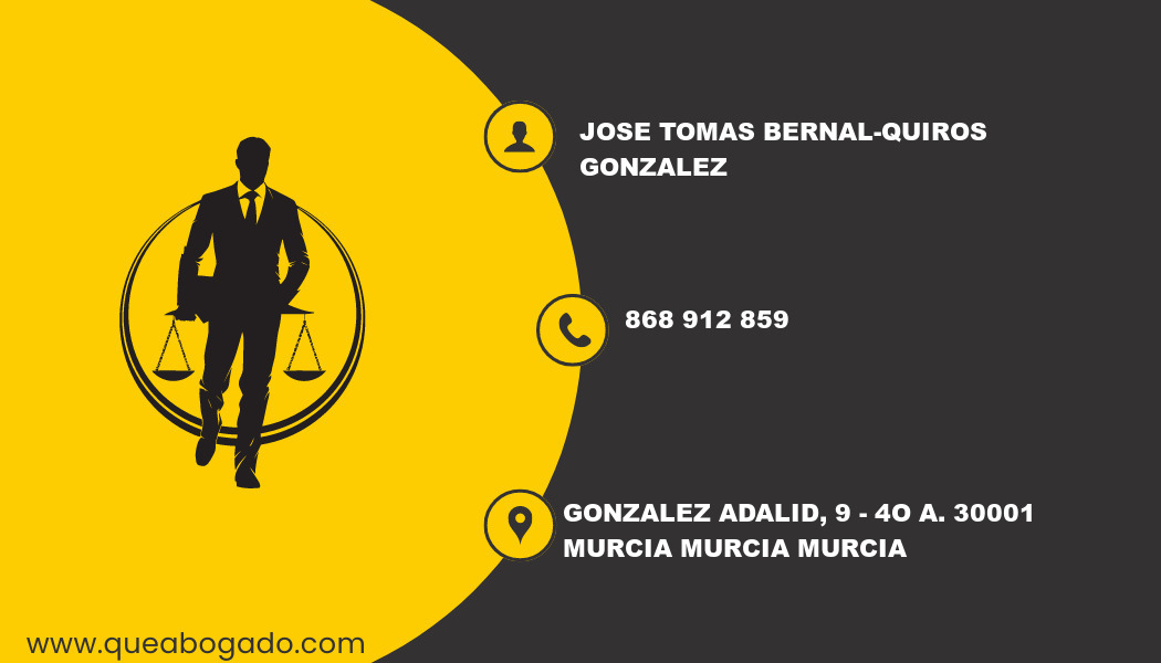 abogado Jose Tomas Bernal-Quiros Gonzalez (Murcia)