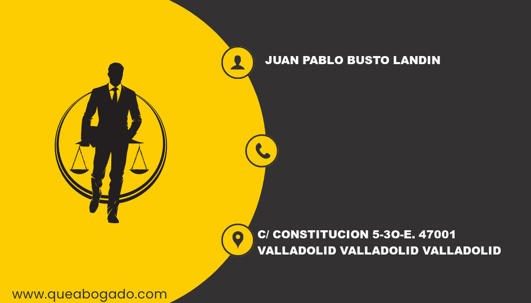 abogado Juan Pablo Busto Landin (Valladolid)