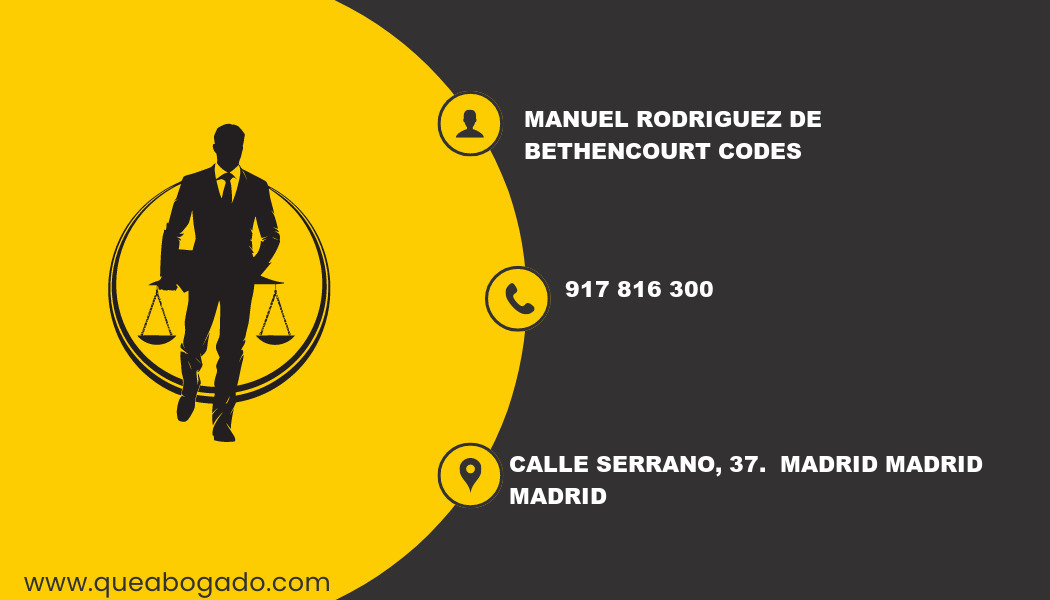 abogado Manuel Rodriguez De Bethencourt Codes (Madrid)