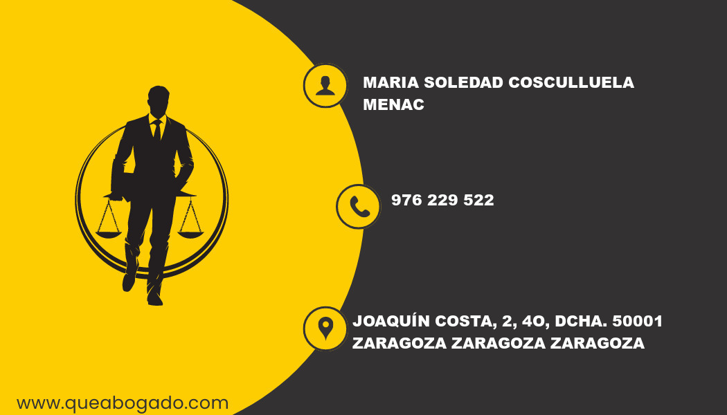 abogado Maria Soledad Cosculluela Menac (Zaragoza)