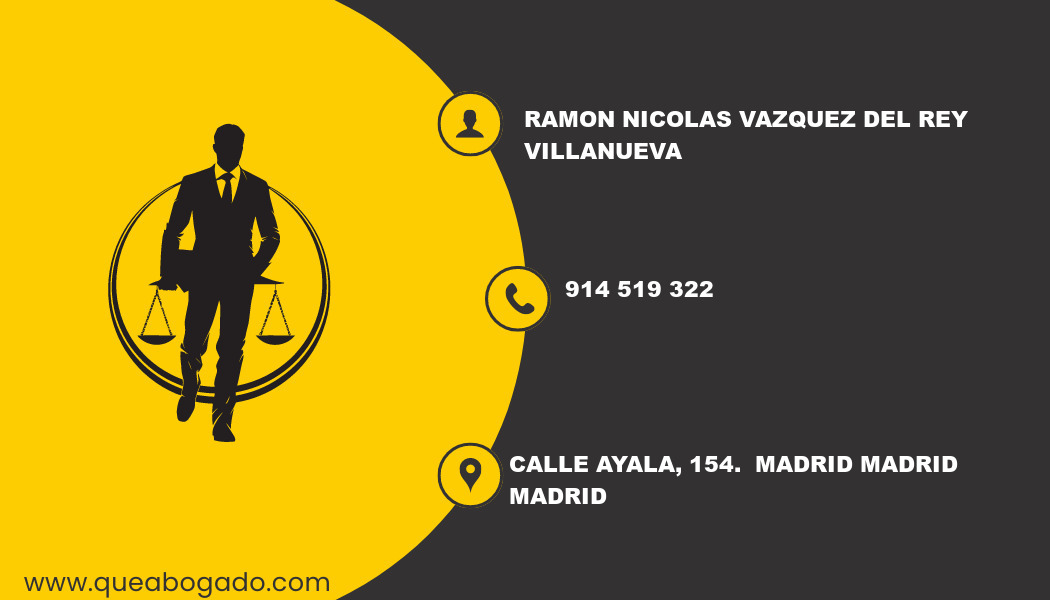 abogado Ramon Nicolas Vazquez Del Rey Villanueva (Madrid)