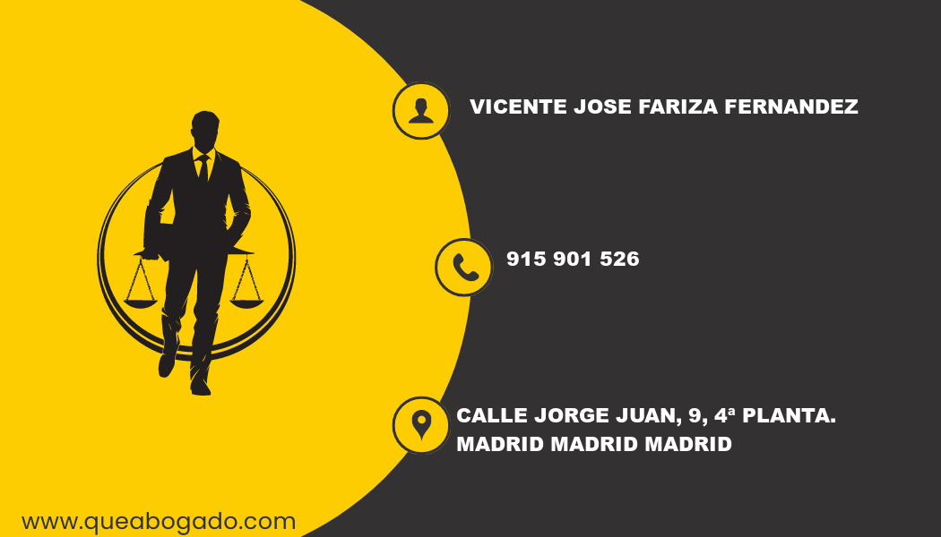 abogado Vicente Jose Fariza Fernandez (Madrid)